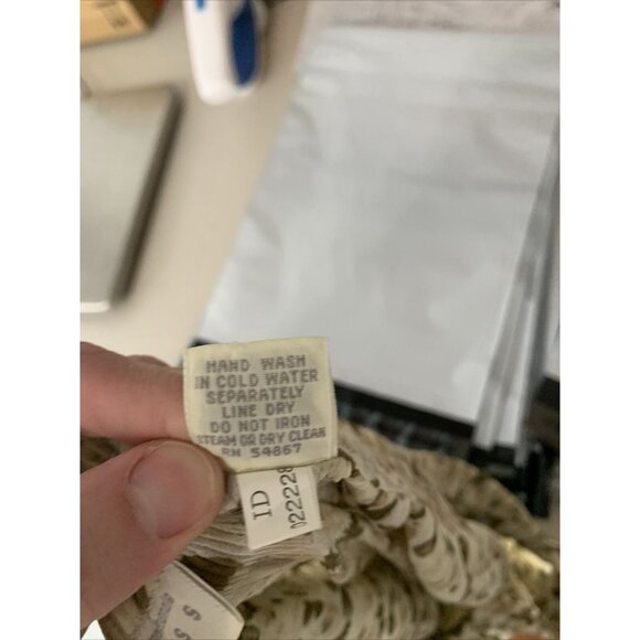 Compagnie Internationale Express Skirt Womens Large Beige Floral Maxi Sheer L - Picture 8 of 9